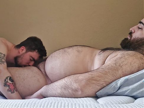 Three Bears Fuck Bareback and Play with Their Cocks Until They Cum