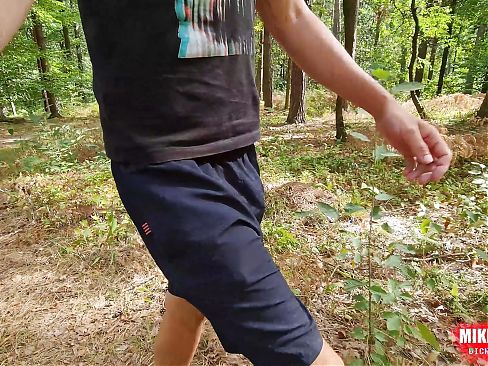 Soft Foreskin Gay Naked Runs in the Forest and Then Jerks off